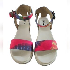 Mia Lunna Mady Tie Die Strappy platform sandal SZ 6 NWT